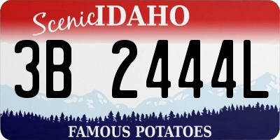 ID license plate 3B2444L