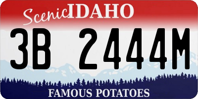 ID license plate 3B2444M