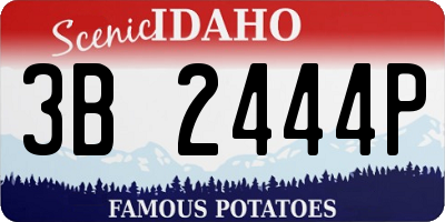 ID license plate 3B2444P