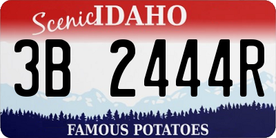 ID license plate 3B2444R