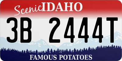 ID license plate 3B2444T