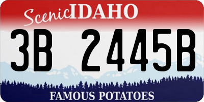 ID license plate 3B2445B