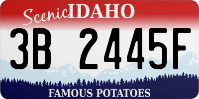 ID license plate 3B2445F