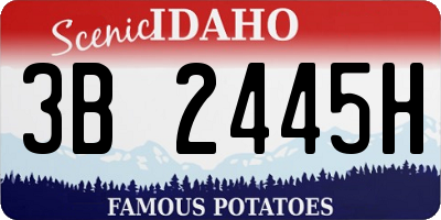 ID license plate 3B2445H