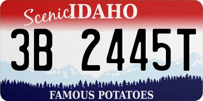 ID license plate 3B2445T