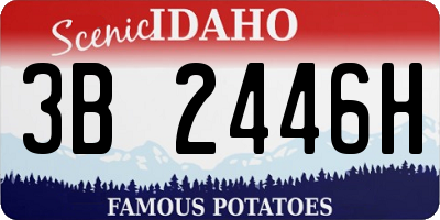ID license plate 3B2446H