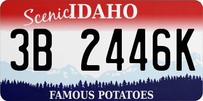 ID license plate 3B2446K