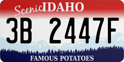 ID license plate 3B2447F