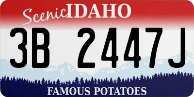 ID license plate 3B2447J