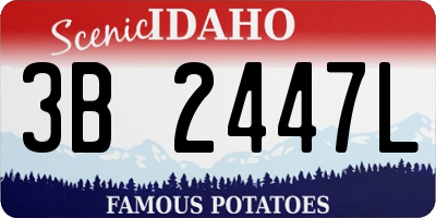 ID license plate 3B2447L