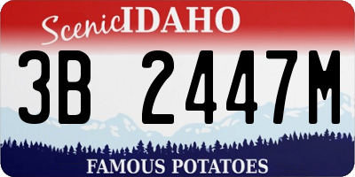 ID license plate 3B2447M