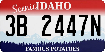ID license plate 3B2447N