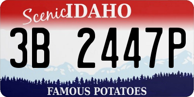 ID license plate 3B2447P