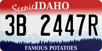 ID license plate 3B2447R
