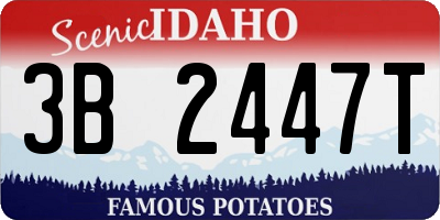 ID license plate 3B2447T
