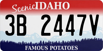 ID license plate 3B2447V