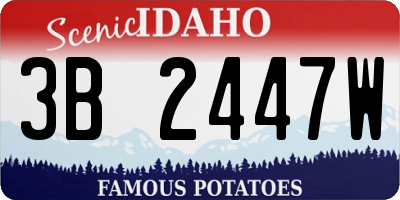 ID license plate 3B2447W