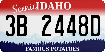 ID license plate 3B2448D
