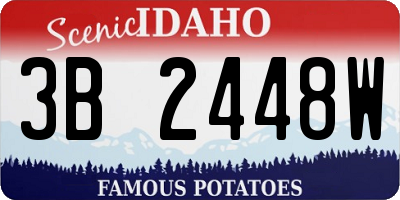 ID license plate 3B2448W