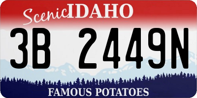 ID license plate 3B2449N