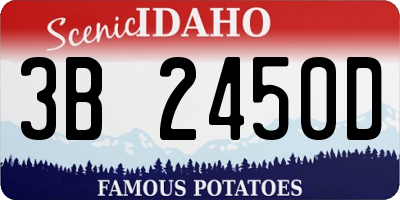ID license plate 3B2450D