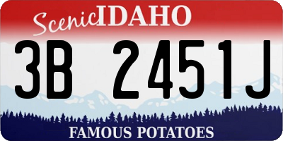 ID license plate 3B2451J