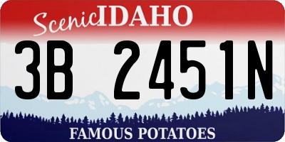 ID license plate 3B2451N