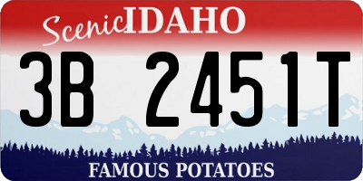 ID license plate 3B2451T