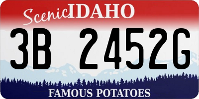 ID license plate 3B2452G