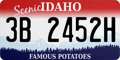 ID license plate 3B2452H