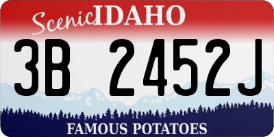 ID license plate 3B2452J
