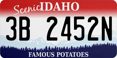 ID license plate 3B2452N