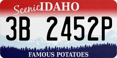 ID license plate 3B2452P