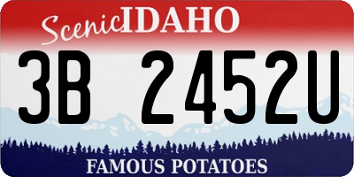 ID license plate 3B2452U