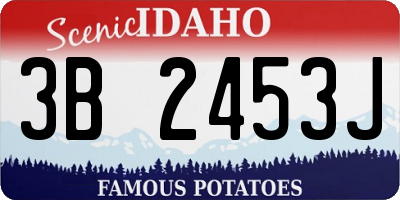 ID license plate 3B2453J