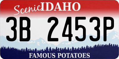 ID license plate 3B2453P