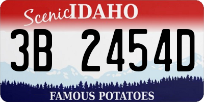 ID license plate 3B2454D