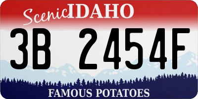 ID license plate 3B2454F