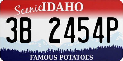 ID license plate 3B2454P