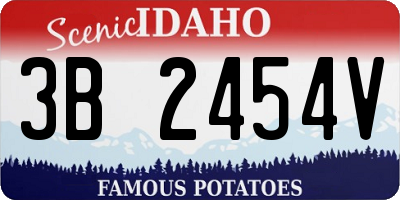 ID license plate 3B2454V
