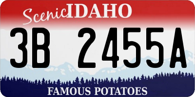 ID license plate 3B2455A