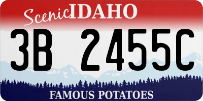 ID license plate 3B2455C