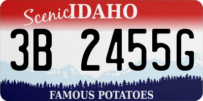 ID license plate 3B2455G