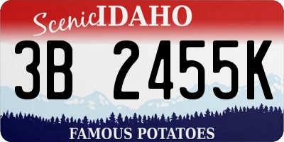 ID license plate 3B2455K