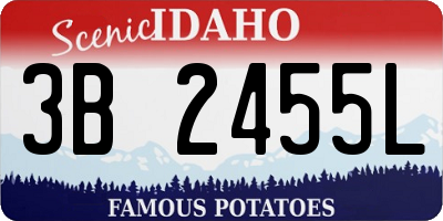 ID license plate 3B2455L