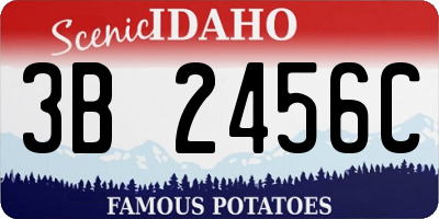 ID license plate 3B2456C