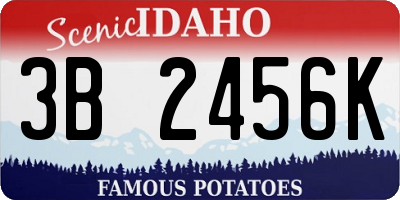 ID license plate 3B2456K