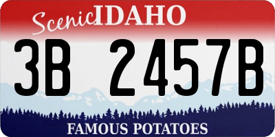 ID license plate 3B2457B