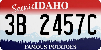ID license plate 3B2457C