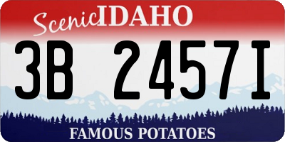 ID license plate 3B2457I